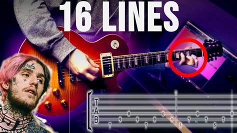 How To Play 16 Lines By Lil Peep On Guitar Tabsguitar Lesson Youtube