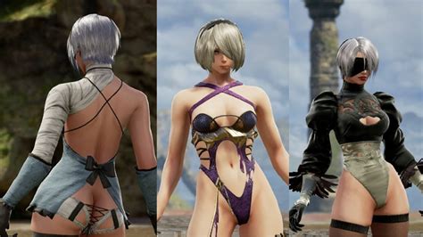 Soul Calibur Vi 2b In All Sexy Outfits And All Female Fighters As Yorha Units Youtube