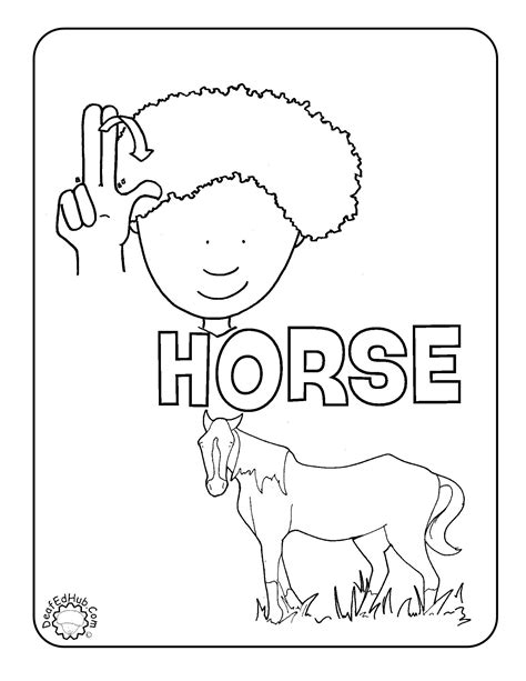 Sign Language Coloring Pages At Getcolorings Free Printable The
