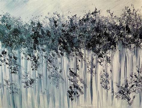 Misty Forest Painting By Kathy Symonds Fine Art America