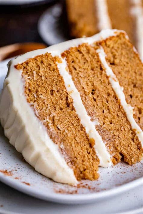 homemade spice cake with cream cheese frosting the food charlatan