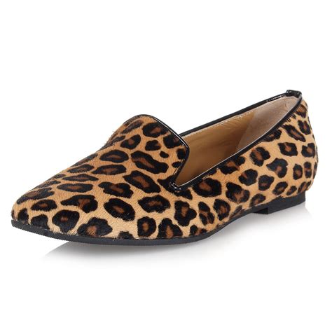 Dsquared2 Women Leopard Print Ponyskin Flat Shoes Spence