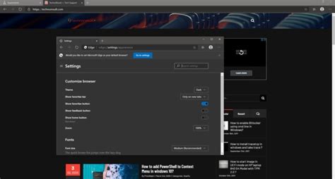 Enable Complete Dark Mode On Microsoft Edge Browser Technoresult