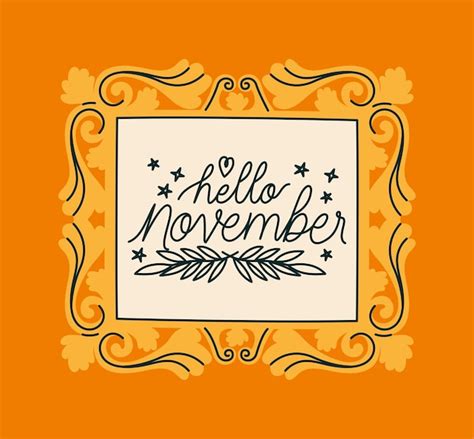 Premium Vector Frame Of Hello November