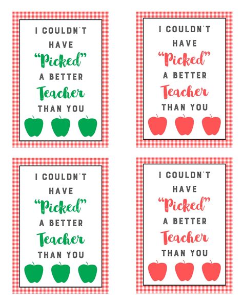 Best Christmas Printable Tag Teacher Appreciation Gift Pdf For Free