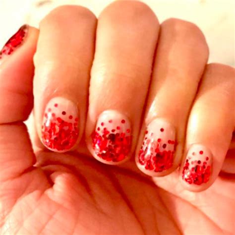 Red Valentines Day Nails Coffin Shape - Nail and Manicure ...