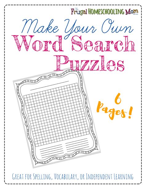 Create Your Own Word Search Puzzle Free Printable Bdaluv