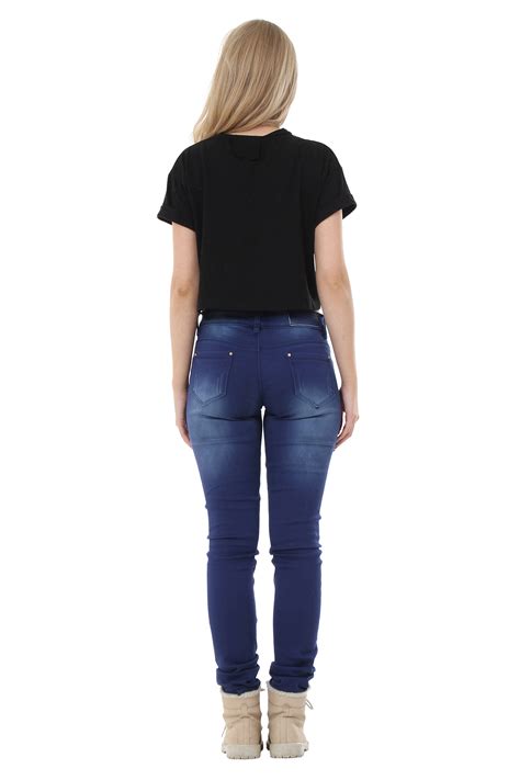 New Womens Ripped Distressed Frayed Coloured Slim Skinny Stretch