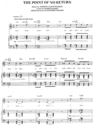Parti del fantasma dell'opera per banda. The Point of No Return - The Phantom Of The Opera Free Piano Sheet Music PDF