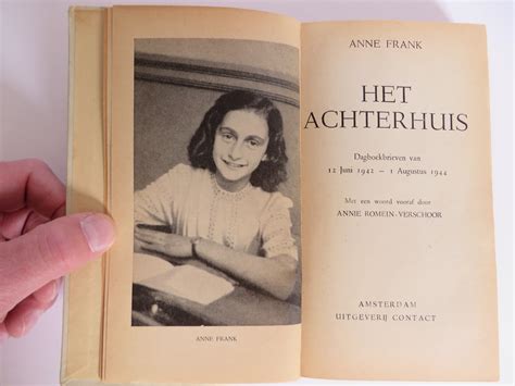 Het Achterhuis The Diary Of Anne Frank First Editionfirst Print