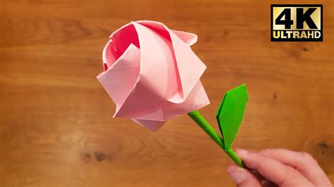 How To Make A Paper Rose Origami Youtube
