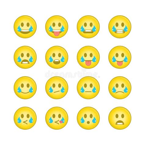 Emoticon Smile Icons Set 14 Stock Vector Illustration Of Emotion