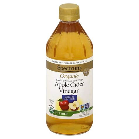 Spectrum Filtered Organic Raw Unpasteurized Apple Cider Vinegar 16 Fl