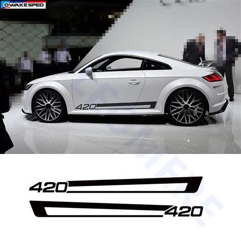 Aliexpress Com Buy For Audi Tt Car Door Side Skirt Stripes Auto Body Decor Stickers