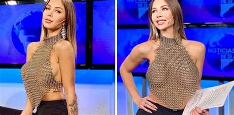 Romina malaspina vistió un top con transparencias que la convirtió en viral: Channel 26 , hottest female tv news anchors