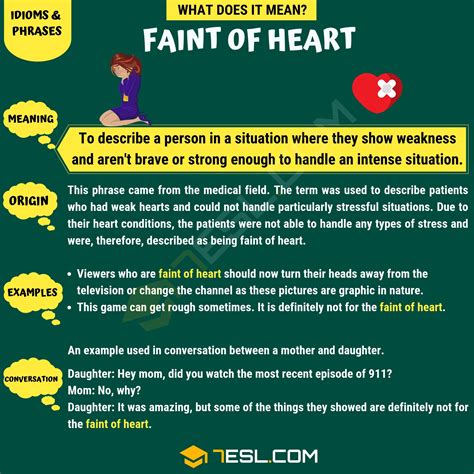 Faint of Heart: What does "Faint of Heart" Mean? with Useful Examples