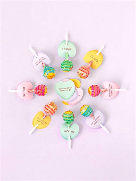 Printable Conversation Heart Lollipop Holders Make And Tell