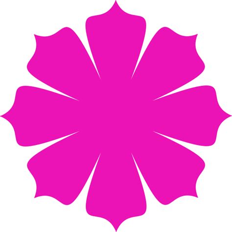 Pink Flower Shape Free Svg