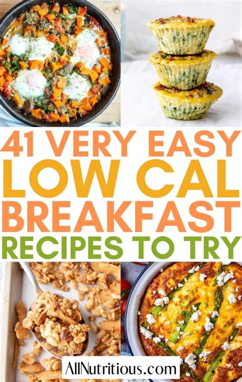 41 Easy Low Calorie Breakfast Recipes All Nutritious