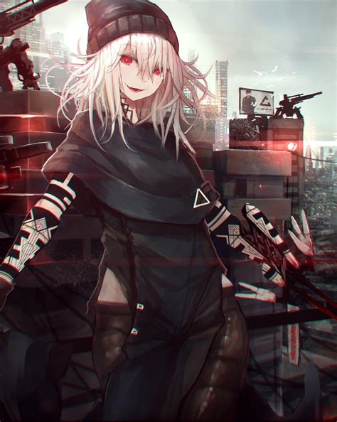 Kawaii Anime Girl White Hair And Red Eyes Wallpapers Wallpaper Cave