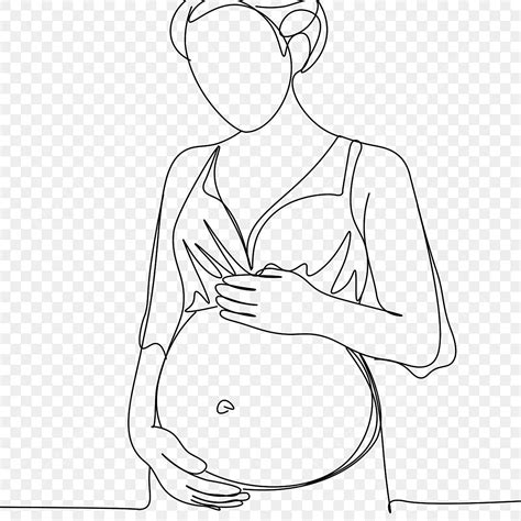 Abstract Line Drawing Pregnant Belly Pregnant Drawing Pregnant Sketch
