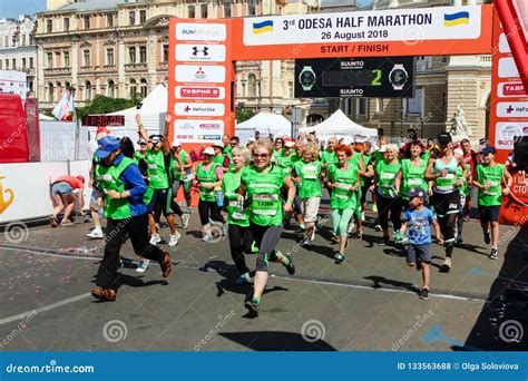 Marathon Runners On The Starting Line Editorial Stock Photo Image Of