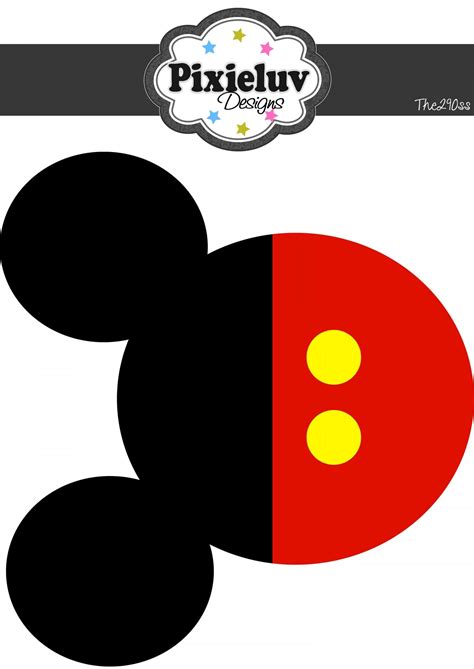 Best Free Mickey Mouse Head Template Garland Larger Size Outline Vector