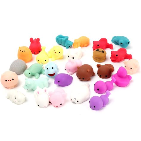 10pcspack Squeeze Toys Silicone Fidget Antistress Mini Mochi Slow