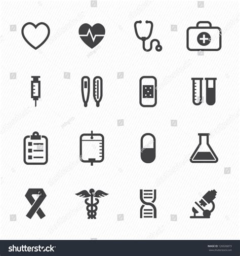 Medical Icons White Background No1 Stock Vector Royalty Free