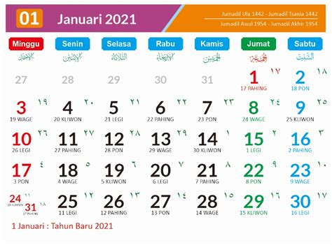 Download Kalender 2021 Lengkap Format Pdf Dan Cdr Siap Edit