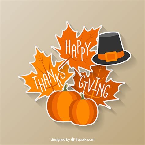 Happy Thanksgiving Sticker Vector Free Download