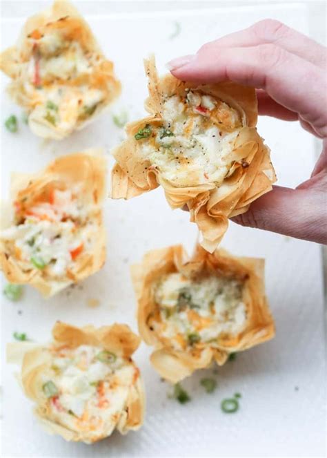 Seafood Phyllo Cups Appetizers Valentinas Corner