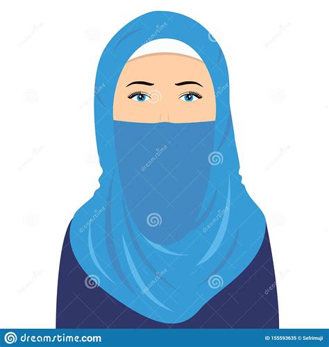 Hijab Woman Vector Stock Vector Illustration Of Garment
