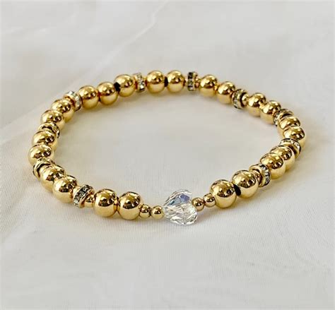 Gold Bracelets For Women Gold Filled Bracelets Beaded Etsy