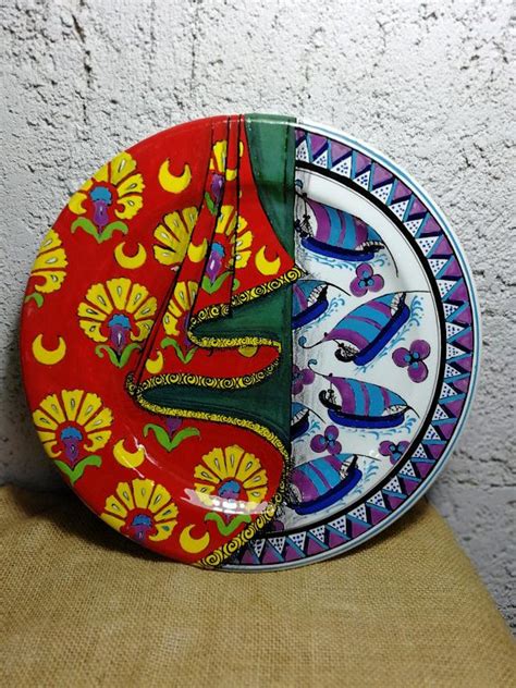 Decorative Plate Wall Plate Wall Hanging Plate Ceramic Etsy Hand