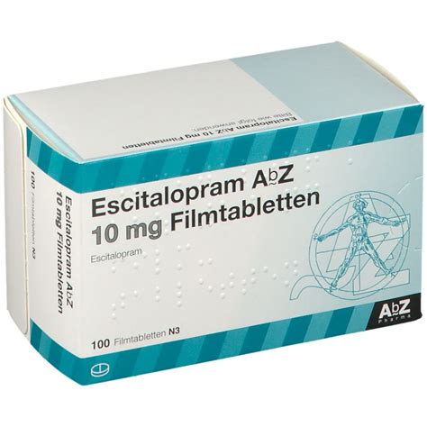 escitalopram abz 10 mg 100 st mit dem e rezept kaufen shop apotheke