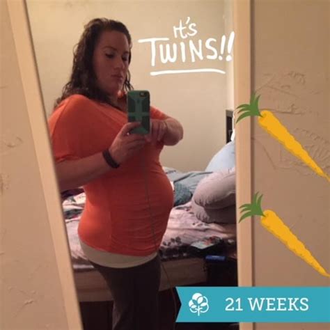 21 weeks pregnant twins