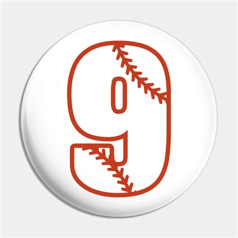 Number 9 Team Sports 9th Nine Competition Essential Baseball