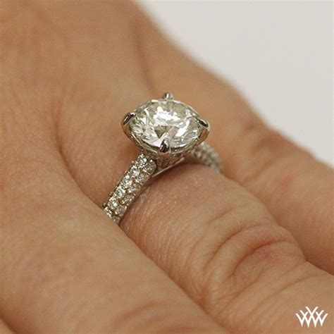 Many engagement ring styles are in stock and ready to be shipped/picked up. Elena Rounded Pave Diamond Engagement Ring | 2389