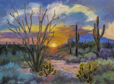 Desert Landscape Painting Tutorial Hargachargerlaptoptokokomputeronline