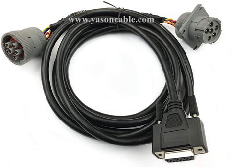 J1708 6pin Male To Female To Db15 Splitter Y Cable For Truck