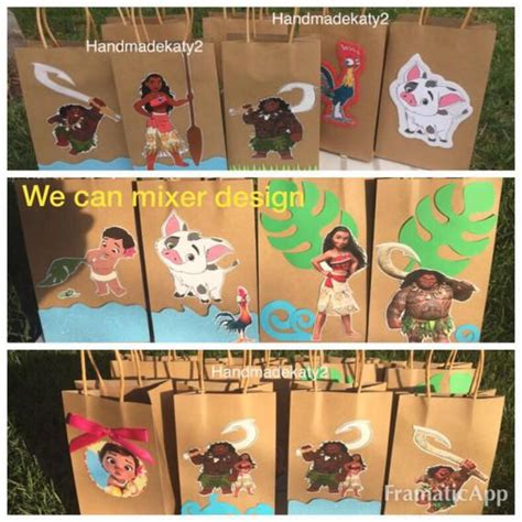 Moana Goody Bags Or Party Favor Bags 12 Pieces Girly Birthday Party