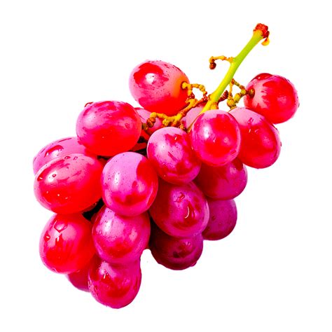 Fresh Red Grape With Leaves Ai Generative 24488900 Png