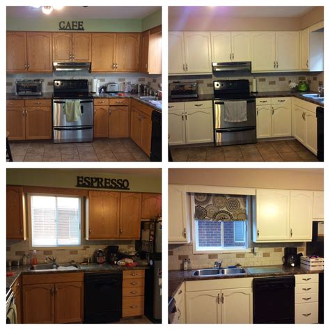 This post contains some affiliate links. Benjamin Moore white dove before and after kitchen ...