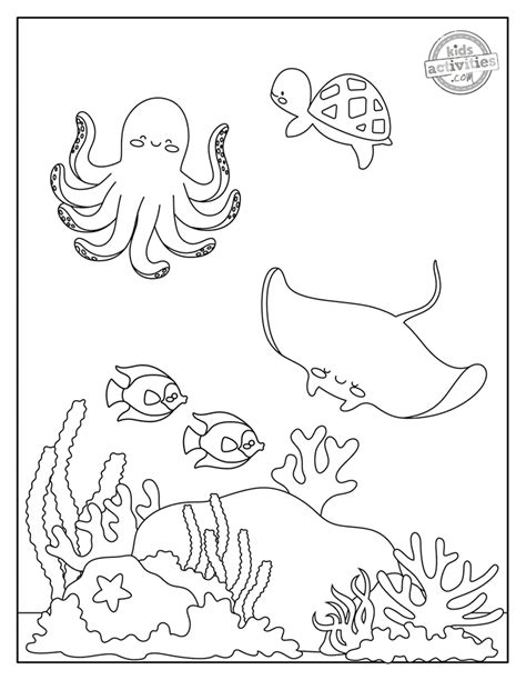 Fascinating Under The Sea Coloring Pages To Print And Color Education