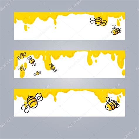 Honey And Bee Banner Stock Vector By ©irskano 122693944