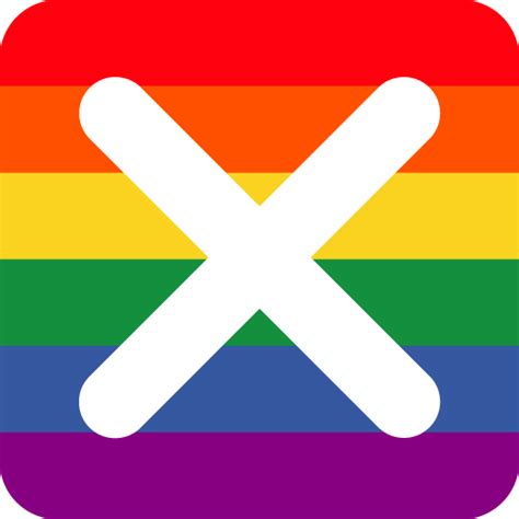 Rainbowindicatorsquaredcrossmark Discord Emoji