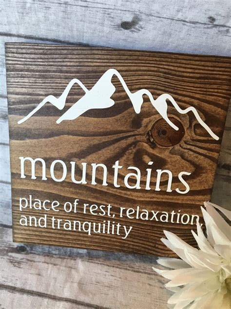 Mountains Definition Wood Sign Travel Decor Home Decor Rv Etsy