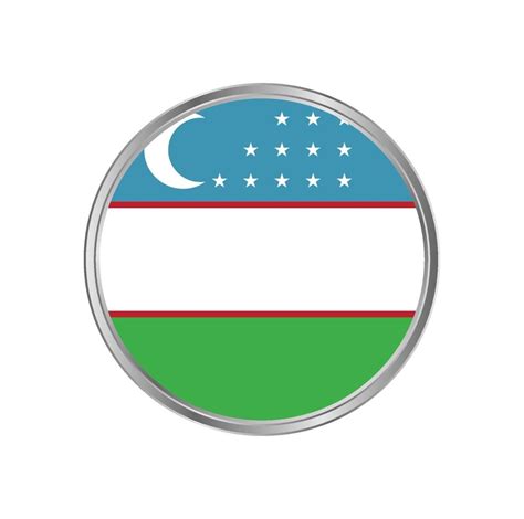 Uzbekistan flag with circle frame 4943418 Vector Art at Vecteezy