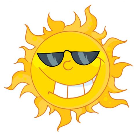 Clipart Sun With Sunglasses Happy Sun With Sunglasses — Stock Vector